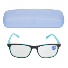(+100 Green Inside Black Frame) Blue Light Blocking Reading Glasses +1.50 Black Frame