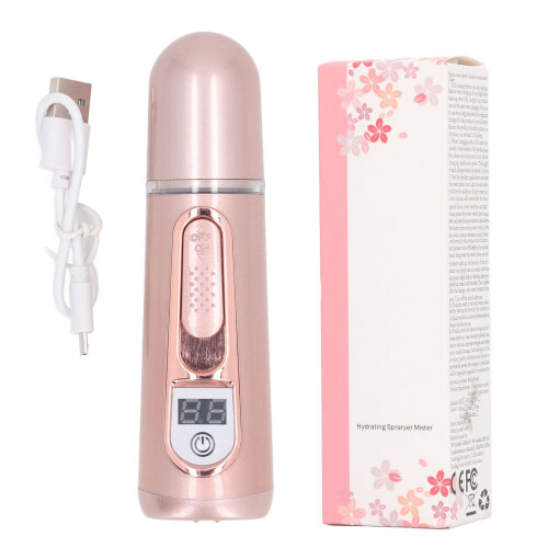 Atomizzatore viso nano ricaricabile oro rosa 35ml
