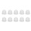 (12mm / 0.47in) 10Pcs Silicone Anti-Static Ear Tips 10mm 1
