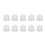 (10mm / 0.39in) 10Pcs Silicone Anti-Static Ear Tips 10mm 1