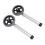 2Pcs Walker Wheels Replacement Adjustable Aluminum Alloy Legs 5