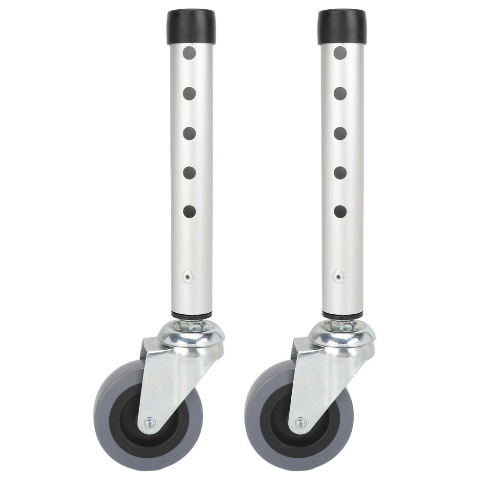 Walker Wheels Universal Rotating Adjustable Height Caster 2pcs