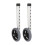 2Pcs Walker Wheels Replacement Adjustable Aluminum Alloy Legs 2