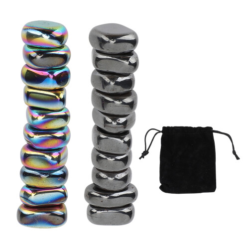 20x Magnetsteine Schachspiel Kinder bunt schwarz