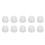 (12mm / 0.47in) 10Pcs Silicone Anti-Static Ear Tips 10mm 2