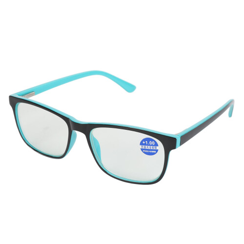 (+150 Green Inside Black Frame) Blue Light Blocking Reading Glasses +1.50 Black Frame 1