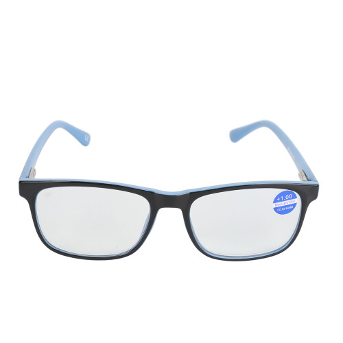 (+100 Blue Inside Black Frame) Blue Light Blocking Reading Glasses +1.50 Black Frame 2