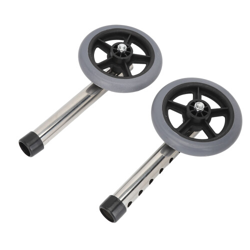 2Stk Walker-Räder Universal höhenverstellbar Rollator 1