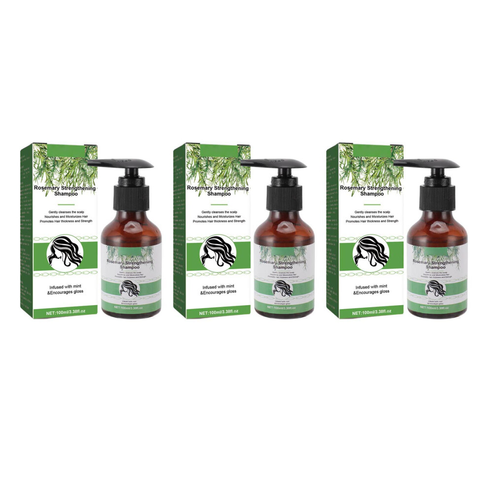 3pcs Rosemary Shampoo Deep Cleanse Dandruff Prevention
