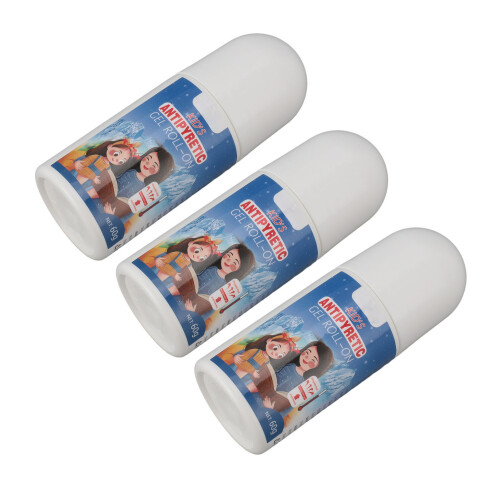 3Pcs Antipyretic Gel Cooling Roll On 60g 2