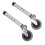 Walker-Räder Universal drehbar höhenverstellbar 2Stk 4