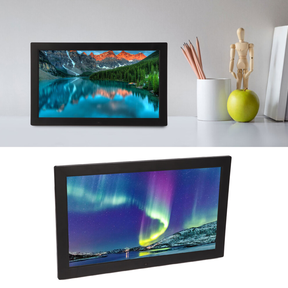 18.5 Inch Hd Digital Photo Frame With Remote, 1080P, Black 3661356733133