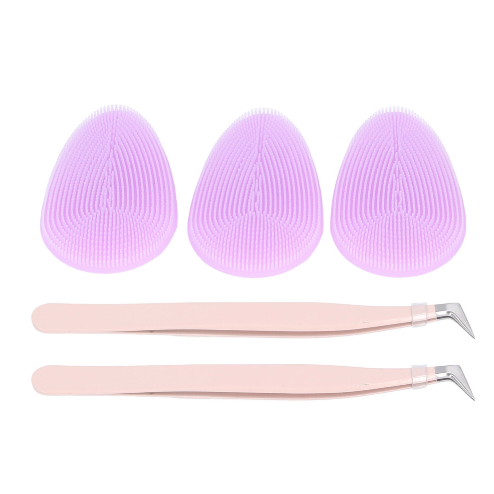 Facial Cleansing Tool Set Brush Tweezers Exfoliator Blackhead Pore