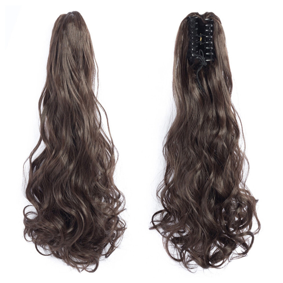 Women's Curly Wig Ponytail 22-Inch Heat-Resistant Synthetic Claw Clip