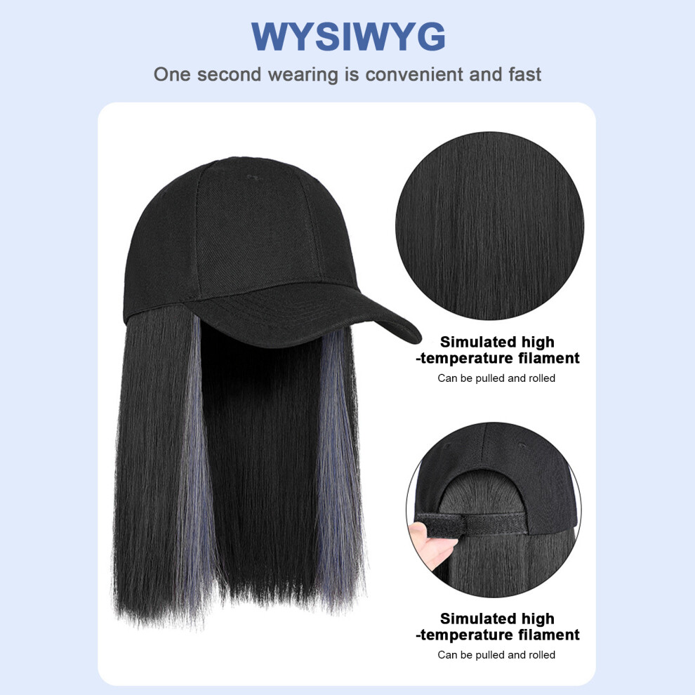 Unisex Short Straight Hair Wig Cap High Temp Silk Natural Adjustable