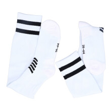 (White Black) Fußballsocken atmungsaktiv, rutschfest, Weiß/Schwarz
