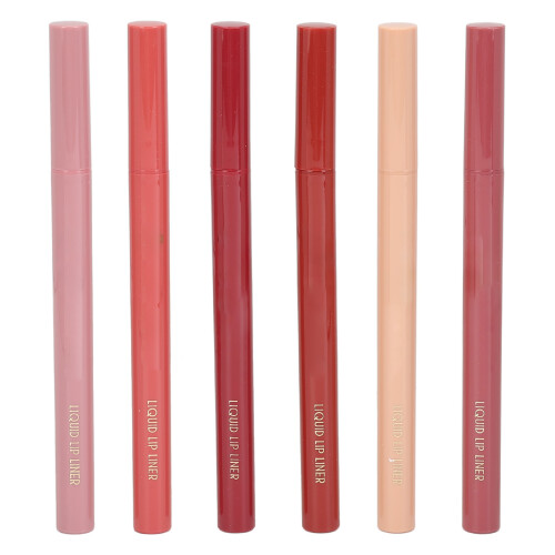 6 Colors Waterproof Liquid Lip Liner Sponge Head