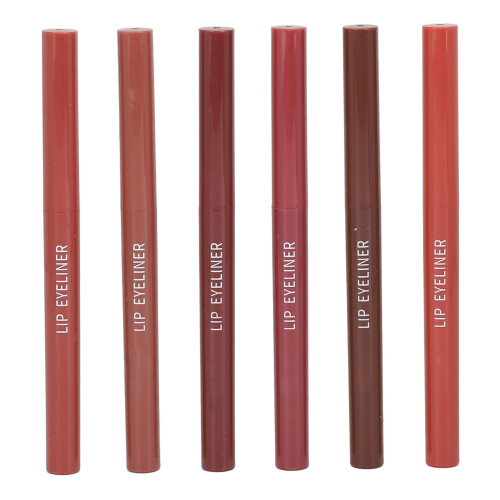6x Matte Waterproof Rotating Lip Liner Pencil Set