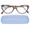 (+100 Black Brown Frame) Progressiv Multifokal Blaulichtfilter Brille +2,00 1