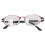 (+150 Red Stripe) Retro-Rund Lesebrille mit Blaulichtfilter +2,50 Rot 2