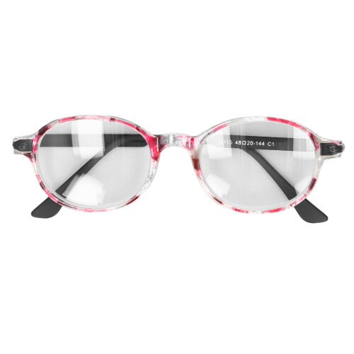 (+150 Red Stripe) Retro-Rund Lesebrille mit Blaulichtfilter +2,50 Rot 2