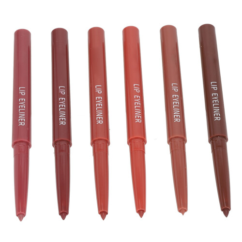 6x Matte Waterproof Rotating Lip Liner Pencil Set 2