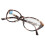 (+100 Black Brown Frame) Progressiv Multifokal Blaulichtfilter Brille +2,00 3