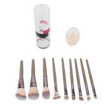 9-teiliges Make-up-Pinselset mit Schwamm