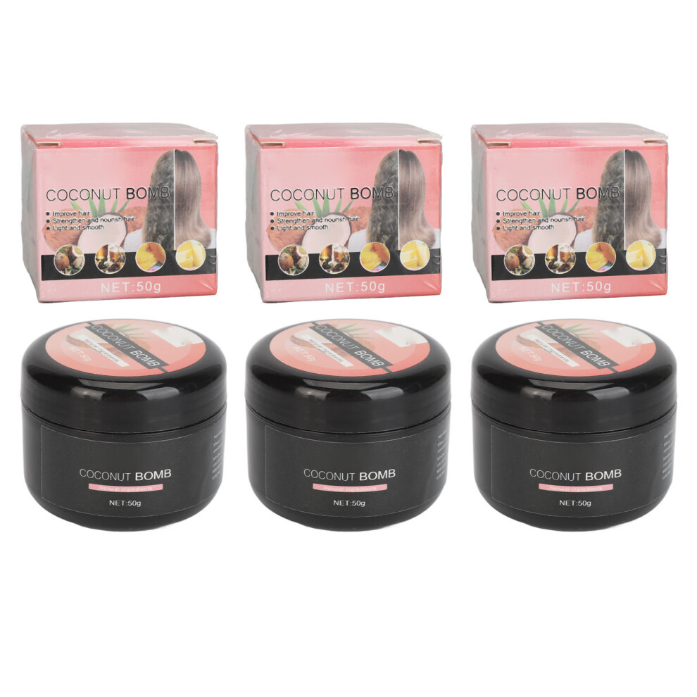3pcs Hair Mask Reduce Tangles Frizz Hydrating Repair Damaged Hair