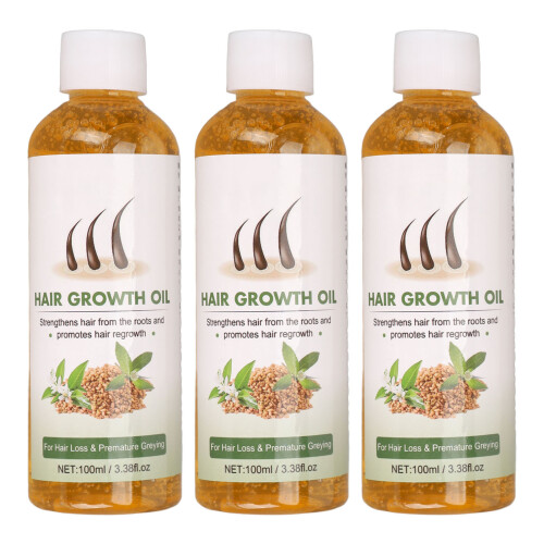 3x Haarwachstumsöl 100ml gegen Spliss, stärkend