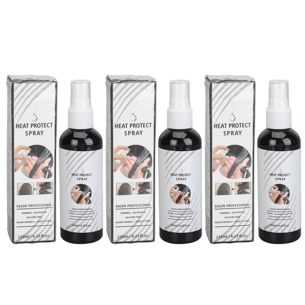 3pcs 125ml Hair Heat Protectant Spray Reduce Dryness Repair Damage