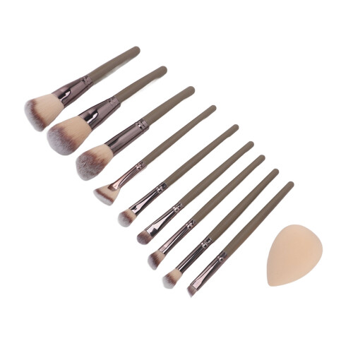 9-teiliges Make-up-Pinselset mit Schwamm 1