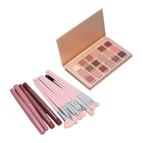 Kit Trucco Donna: Pennelli, Rossetto e Ombretto per Viaggio 2