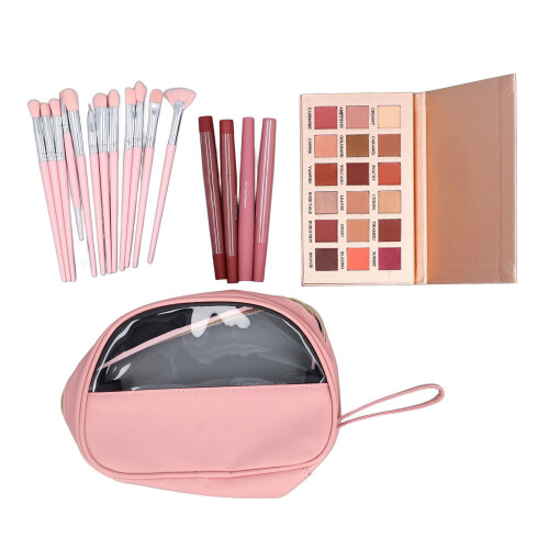 Kit Trucco Donna: Pennelli, Rossetto e Ombretto per Viaggio 1
