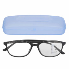 (+150 Black Frame) Progressief Lezen Bril Anti Blauw Licht +1.50 Rood