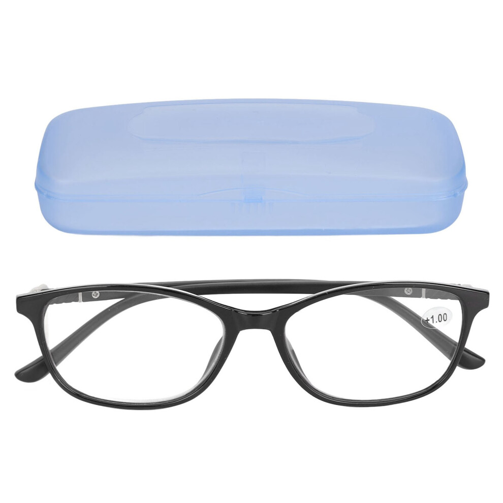 Black/Blue/Light (+100 Frame) Elderly Reading Glasses Block Resin +200 Frame