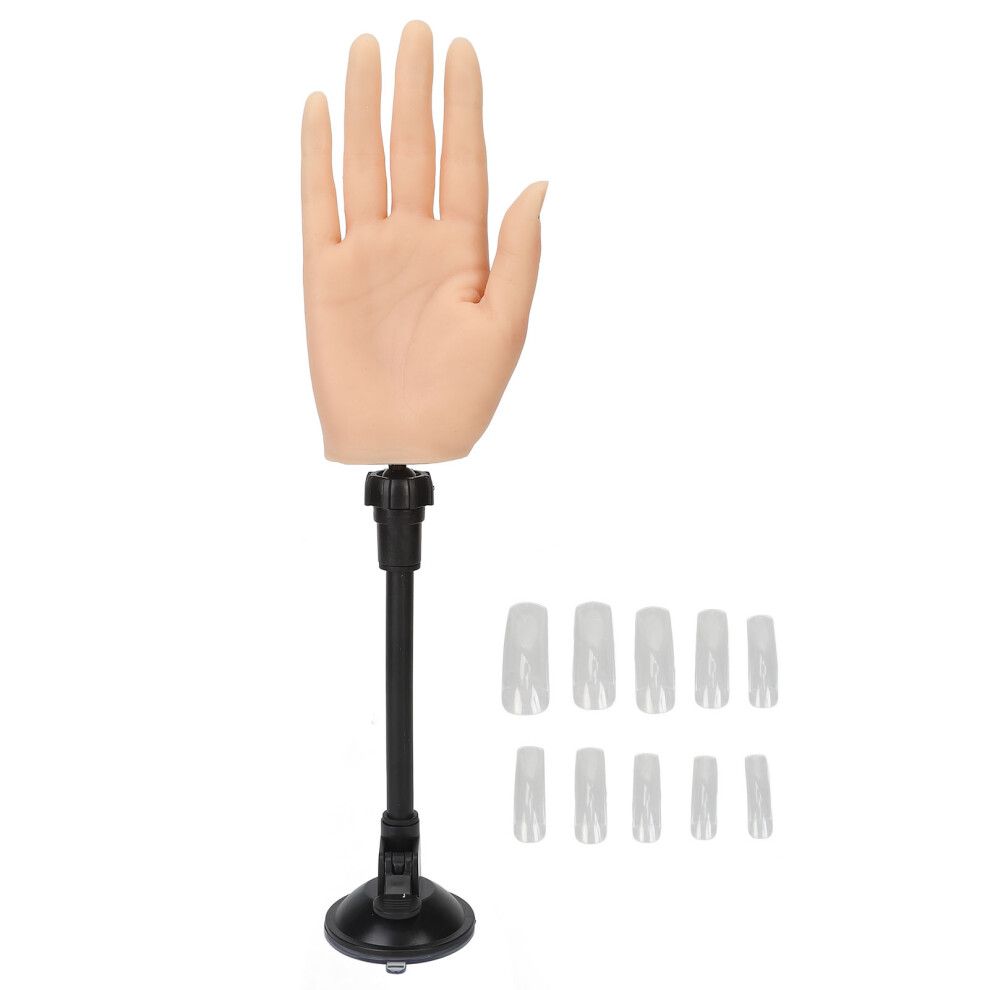 (Right Hand) Nail Practice Hand Suction Bracket Silicone Mannequin Right