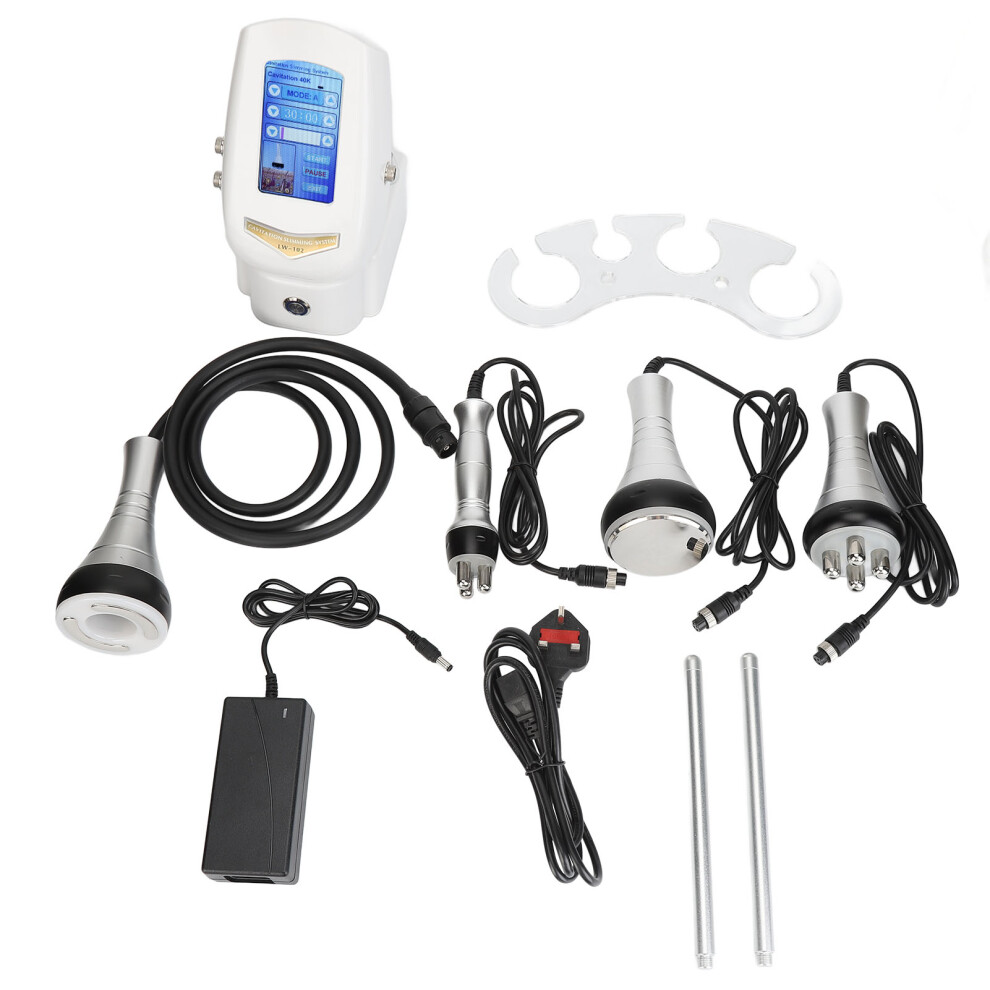 (Au Plug) 40K Rf Vacuum Cavitation Machine Facial Skin Care 4 Heads Metal Handle 461605349237