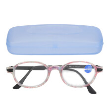 (+250 Pink Stripe Frame) Ouderdomsbril blauwlichtfilter HD rond frame +2.5 roze
