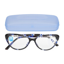 (+100 Black Blue Frame) Progressieve multifocale leesbril anti-blauw licht +1.00 zwart