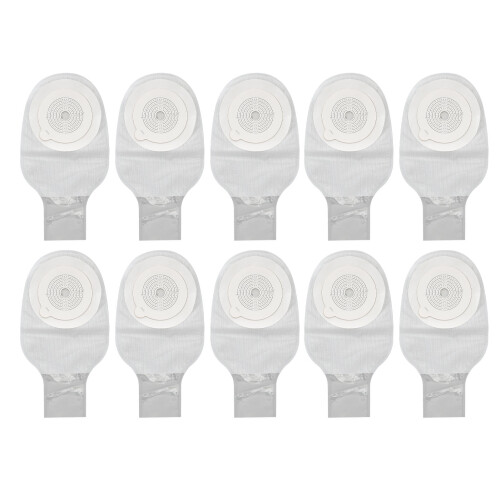 10PCS Disposable Colostomy Bag Activated Carbon Transparent