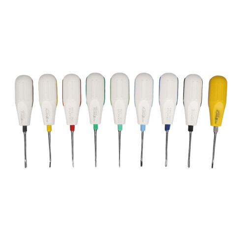 9x Oral-Luxations-Elevatoren Edelstahl Chirurgie