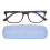 (+150 Inner Transparent Red Outer Black Frame) Lesebrille Blaulichtfilter +1,50 Grau Schwarz Rahmen 1