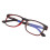 (+100 Inner Transparent Red Outer Black Frame) Lesebrille Blaulichtfilter +1,50 Grau Schwarz Rahmen 4