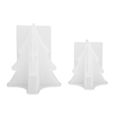 2x 3D Kerstboom Kaarsen Mal