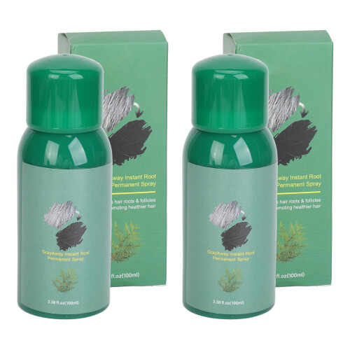 2x Sofort Grauhaar Abdeckung Haarwuchsspray 100ml