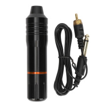(Black Orange) Rotary Tattoo Pen RCA Liner Shader Clip Cord Needles Zwart Rood
