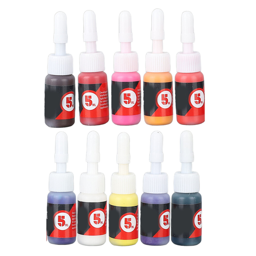 10 Colors Tattoo Ink Set High Concentration Pigment Kit for Beginners