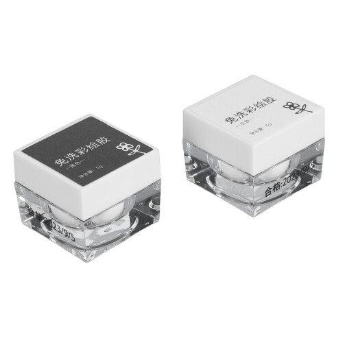 2x Nail Art Gel Black White High Density