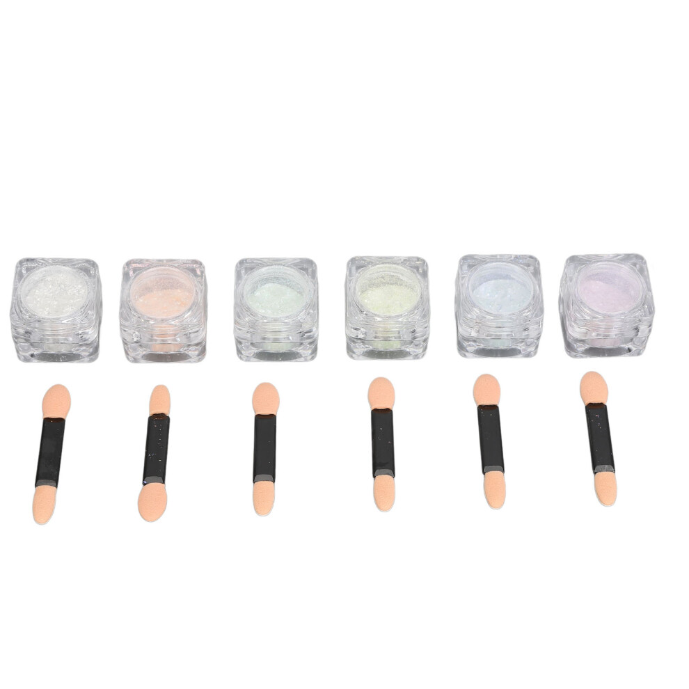 6Pcs Glitter Powder Set Multi Colors Gradient